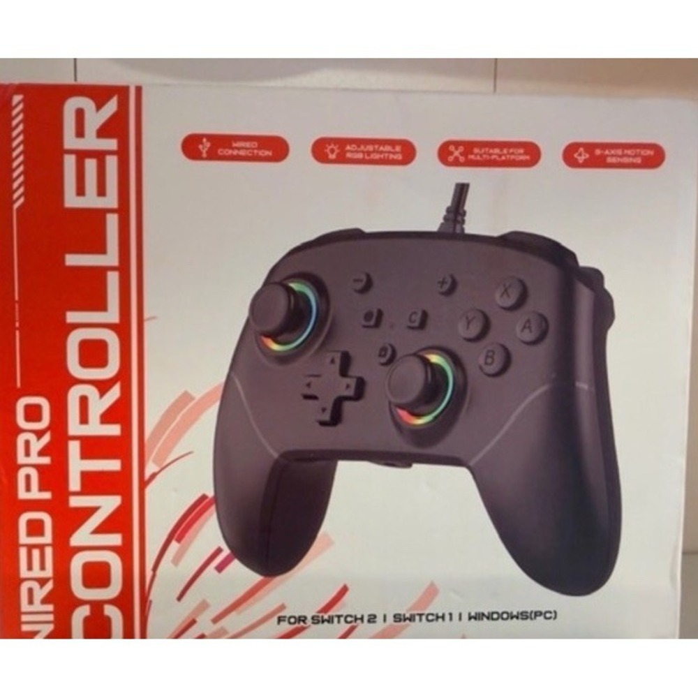 BETMI Wired Pro Controller for Nintendo Switch PC Hall Effect Joystick RGB NIB